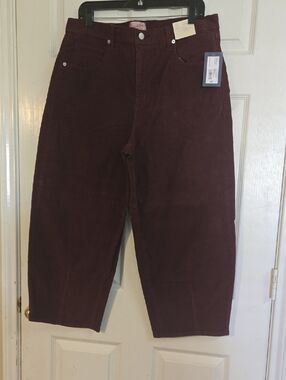 Universal Thread Corduroy Easy Barrel Pants in Deep Burgundy